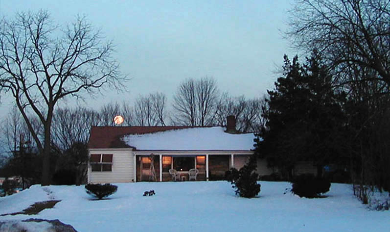 Moon over House