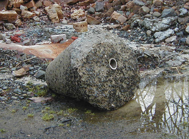 Stone Base with Plastic Pipe