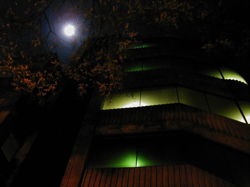 Parking Garage & Moon